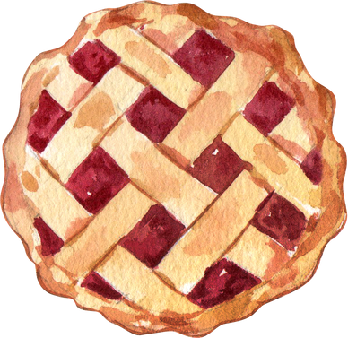 Watercolor Apple Pie